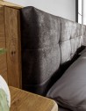 drewniane łóżko 180x200 z pojemnikiem i tapicerowanym zagłówkiem Typ 18 Denver - Dekort - Meble Empir