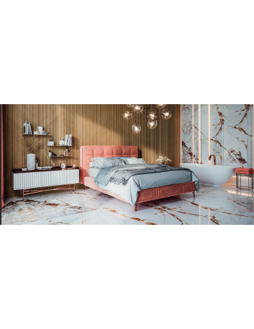 tapicerowane łóżko 180x200 Belavio - Befame - Meble Empir Łódź Reda