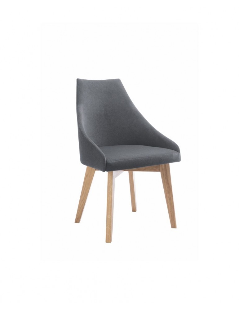 Fenomenalne Krzesło tapicerowane szare Polo - Dąb - Paged_Empir_01