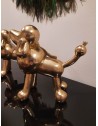 złota figurka dekoracja pies pudel - Salon Meblowy Empir Łódź