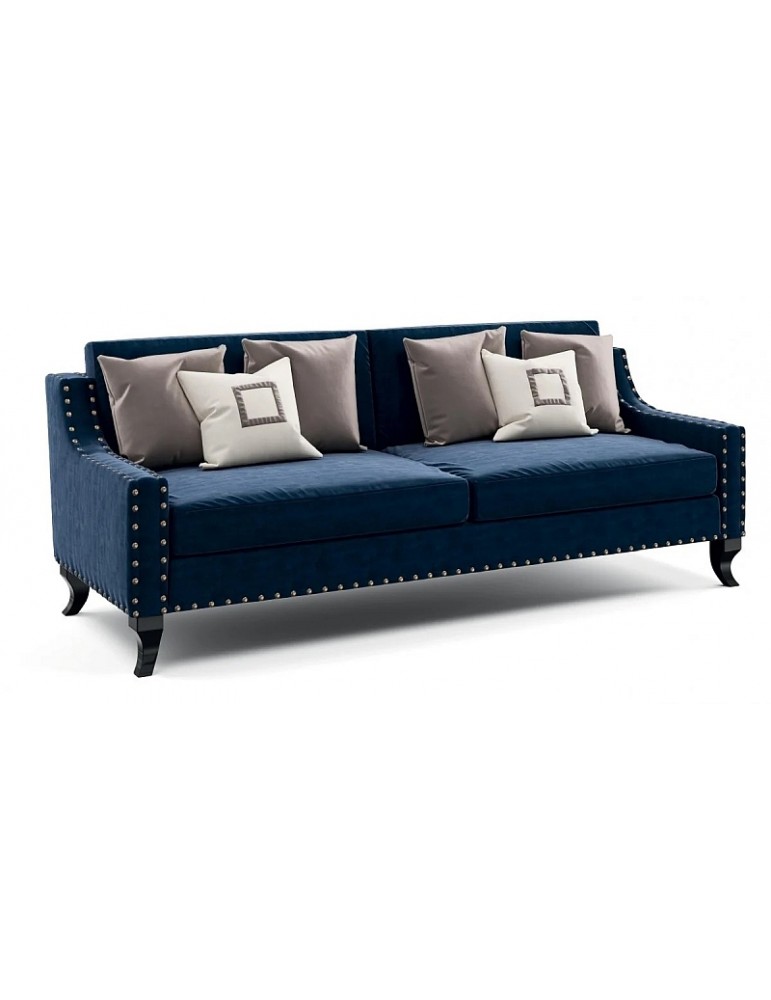 Stylowa sofa Oscar art. 3012 z ćwiekami styl amerykański Guerra Vanni - Salon Meblowy Empir