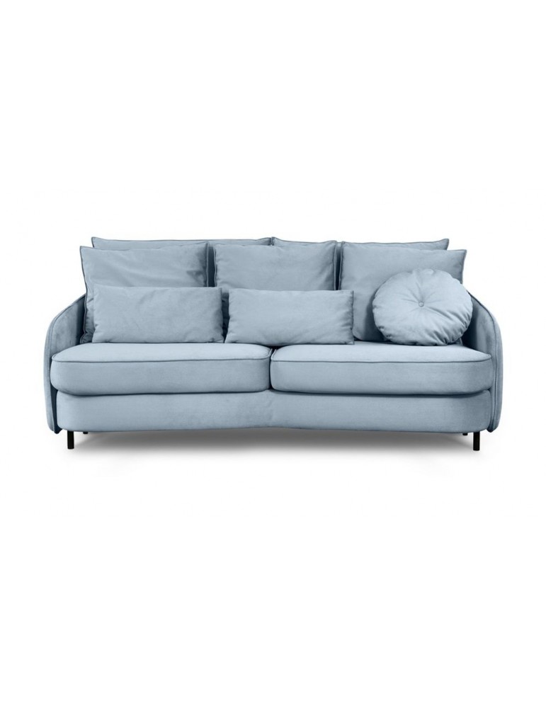 niebieska Stylowa Sofa rozkładana Massimo z funkcją spania - Befame_Empir_01