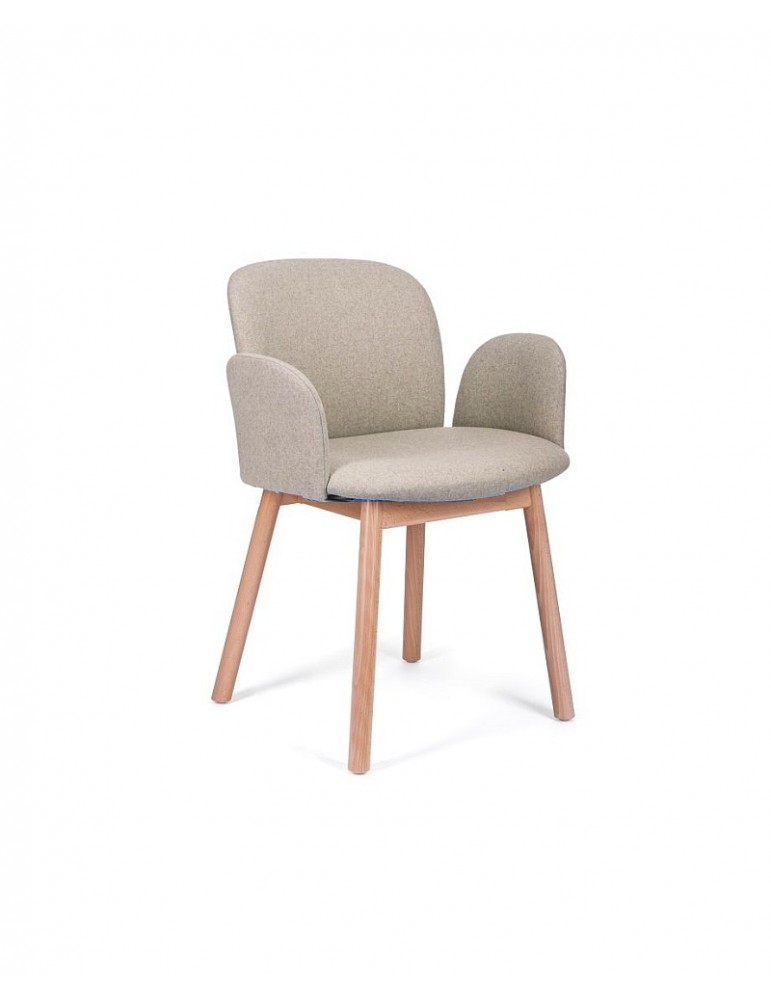 Subtelne Krzesło tapicerowane z podłokietnikami April 1 - BUK - Paged - Empir 01