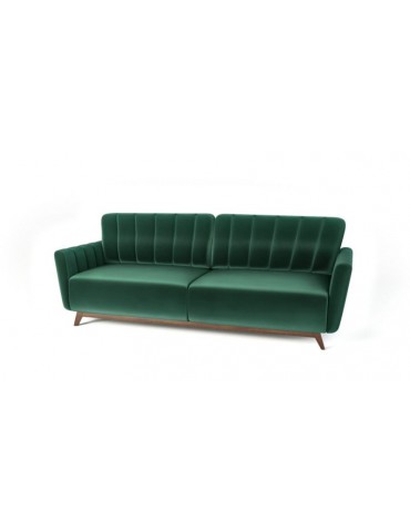 zielona kanapa z funkcją spania i pojemnikiem Nevada - Sofa Basic - Salon Meblowy Empir