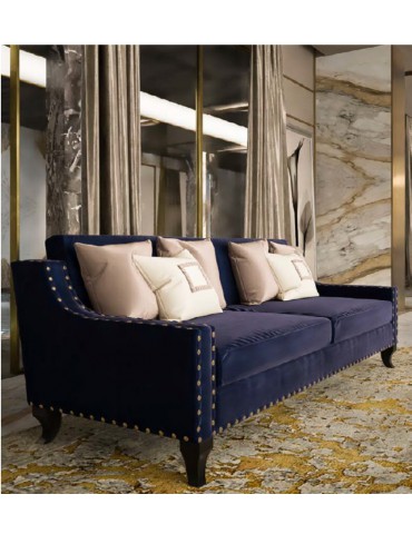 ekskluzywna sofa Oscar blue art. 3012 - Guerra Vanni- sklep internetowy  Empir